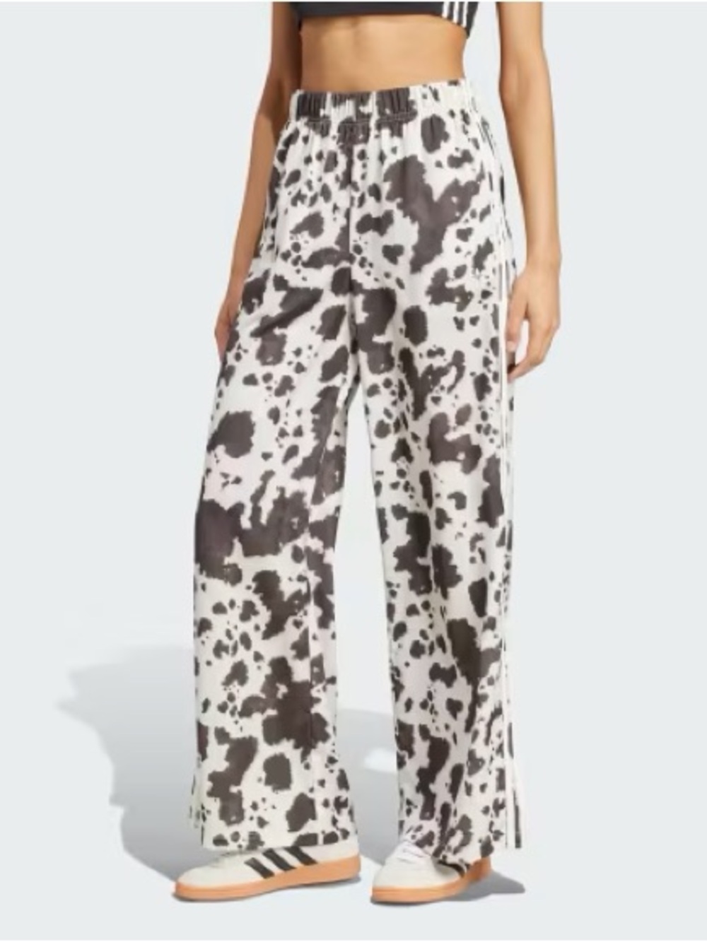 adidas Cow-Print wide leg Track Pants - Picture 2 of 10